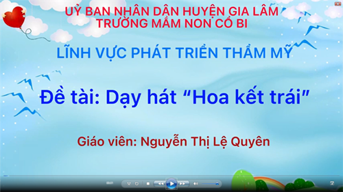 Dạy hát: Hoa kết trái - MGB